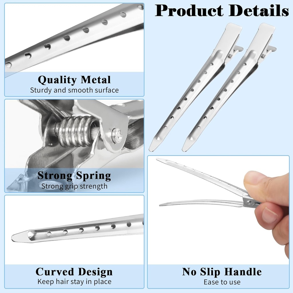  Metal Alligator Curl Clips