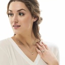 18k White Gold Plated Solitaire Crystal Necklace