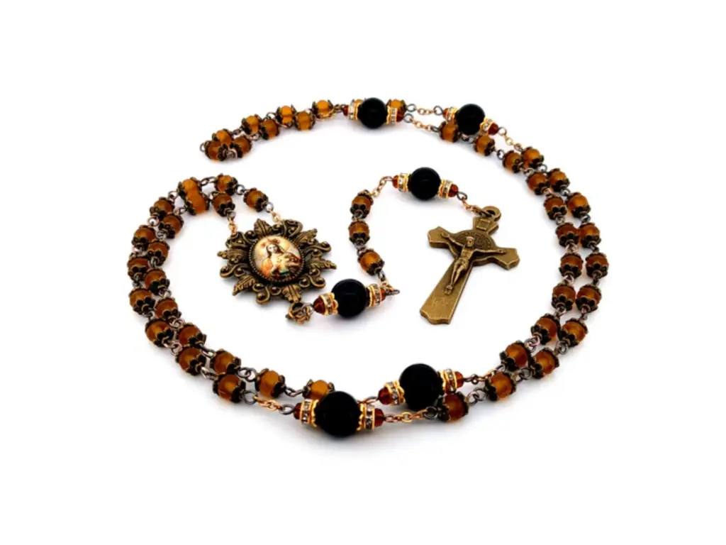 Beaded Rosary Necklace