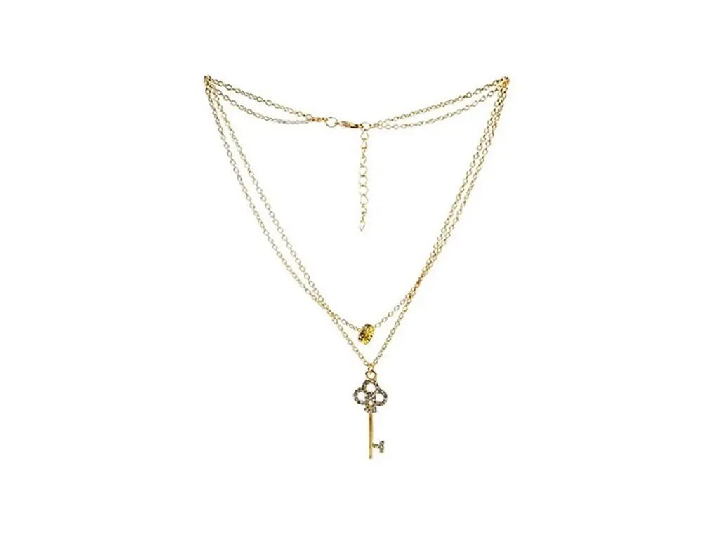 Rhinestone Key Necklace (Set)