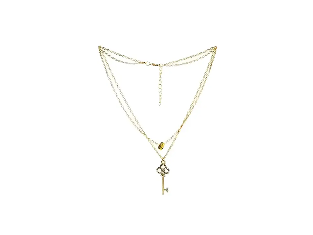 Rhinestone Key Necklace (Set)