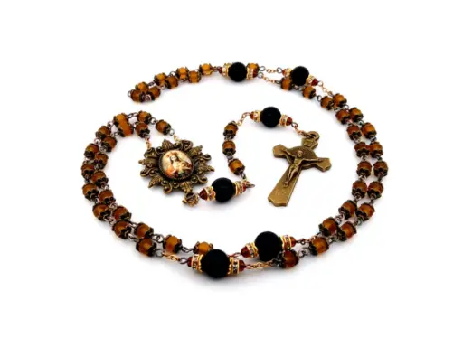 [0502237B-POS-ECO] Beaded Rosary Necklace