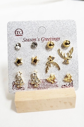[0502334C-POS-ECO] Christmas Earrings Set (6 Pack)