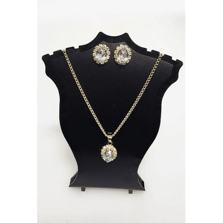 [0502248C-POS-ECO] Crystal Necklace and Earring Set
