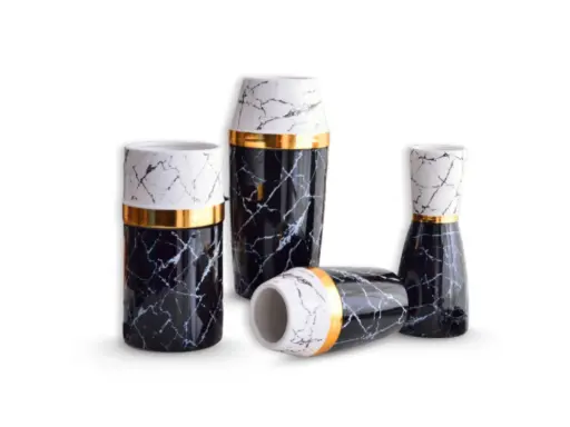 [0502275M-POS-ECO] Marble Ceramic Vase