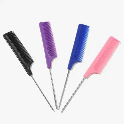 [0502284M-POS-ECO] Multi-Color Metal Tail Comb