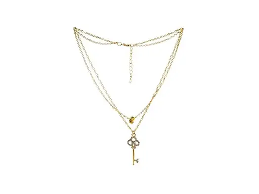 [0502294R-POS-ECO] Rhinestone Key Necklace (Set)