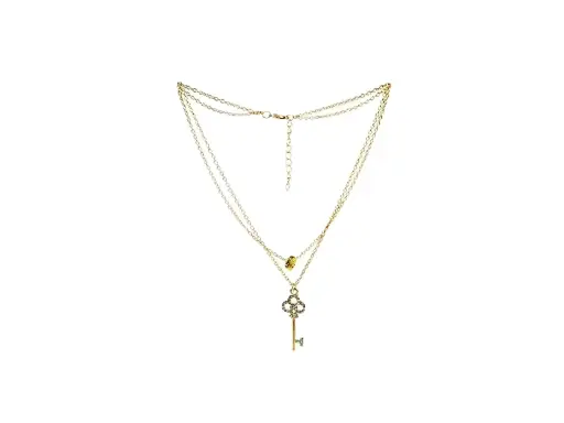 [0502294R-POS-ECO] Rhinestone Key Necklace (Set)